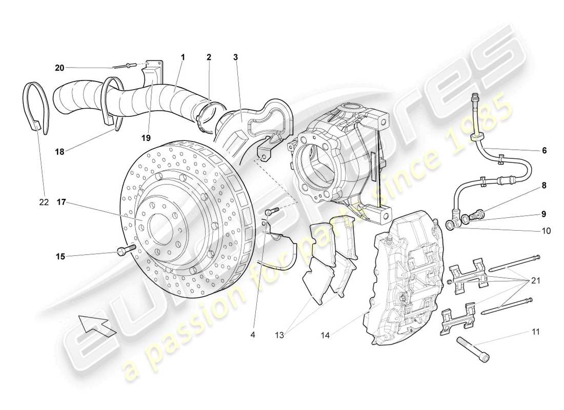 a part diagram from the Lamborghini LP640 Coupe (2007) parts catalogue