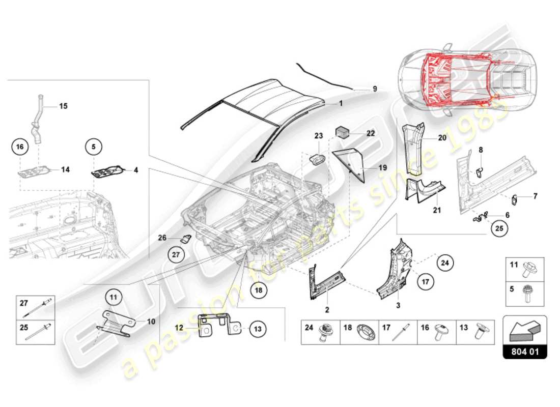 a part diagram from the lamborghini sterrato (2024) parts catalogue