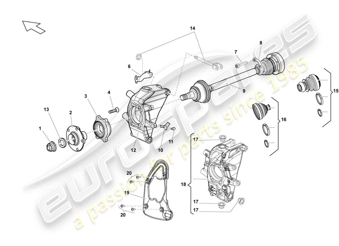 a part diagram from the lamborghini lp560-4 spyder fl ii (2014) parts catalogue