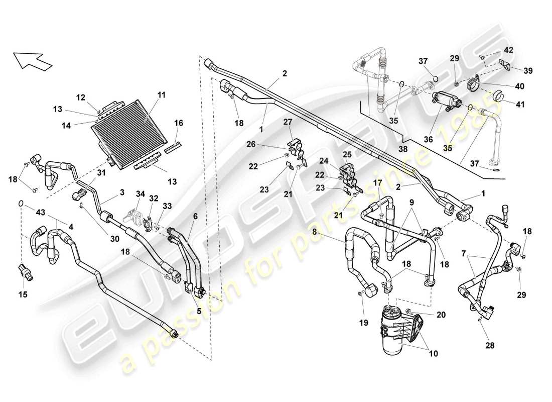 a part diagram from the lamborghini blancpain sts (2012) parts catalogue