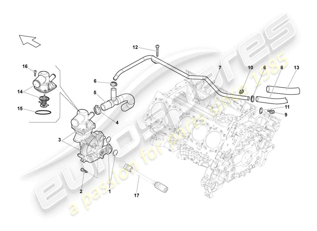 a part diagram from the Lamborghini Gallardo Coupe (2007) parts catalogue