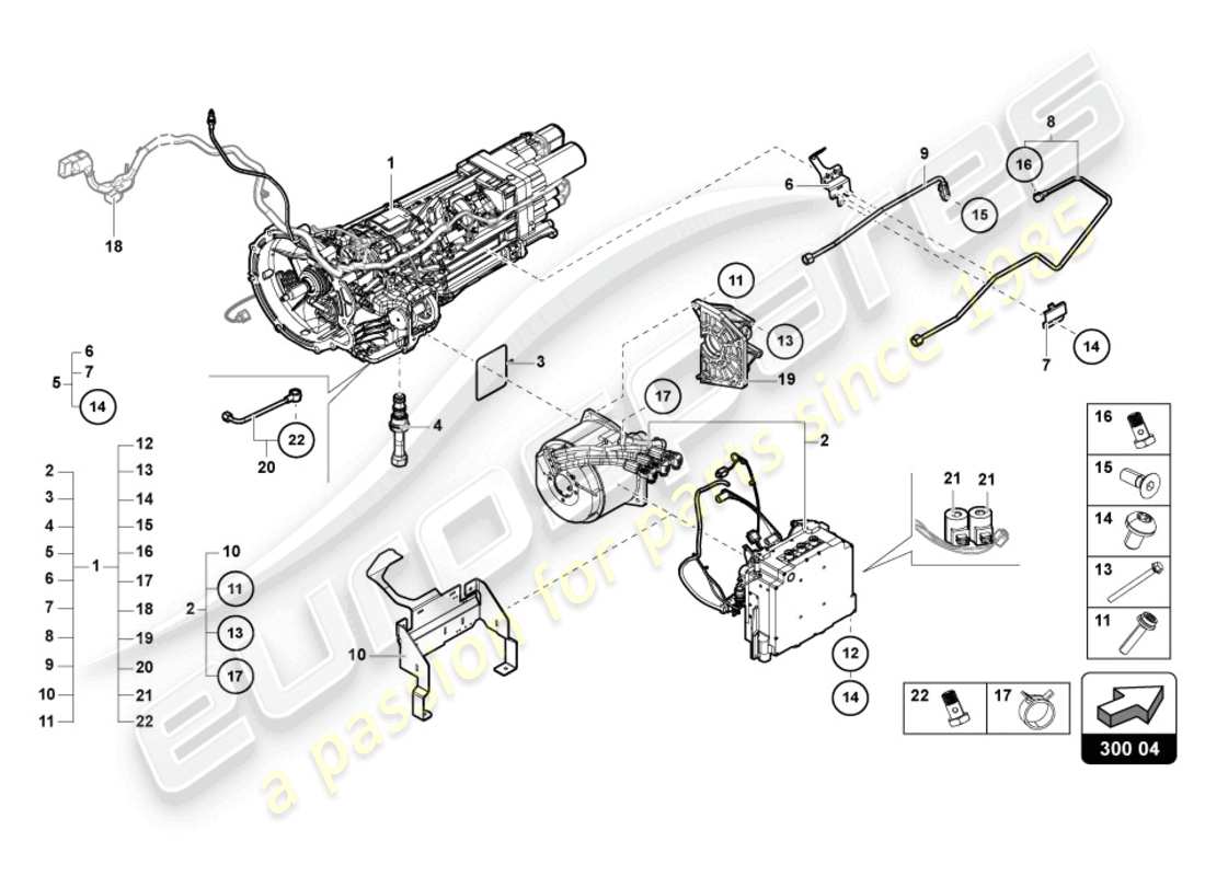 a part diagram from the lamborghini countach lpi 800-4 (2022) parts catalogue