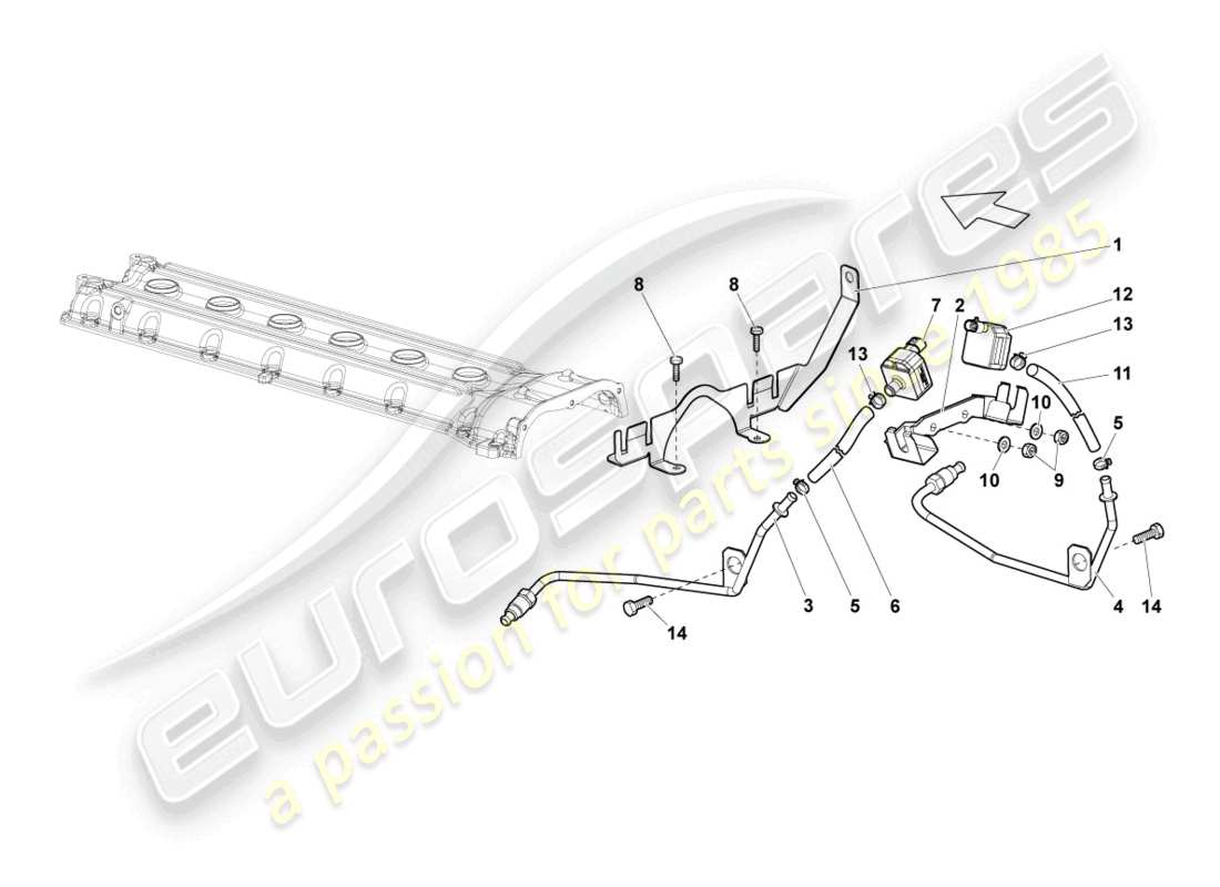 a part diagram from the Lamborghini LP640 Coupe (2009) parts catalogue