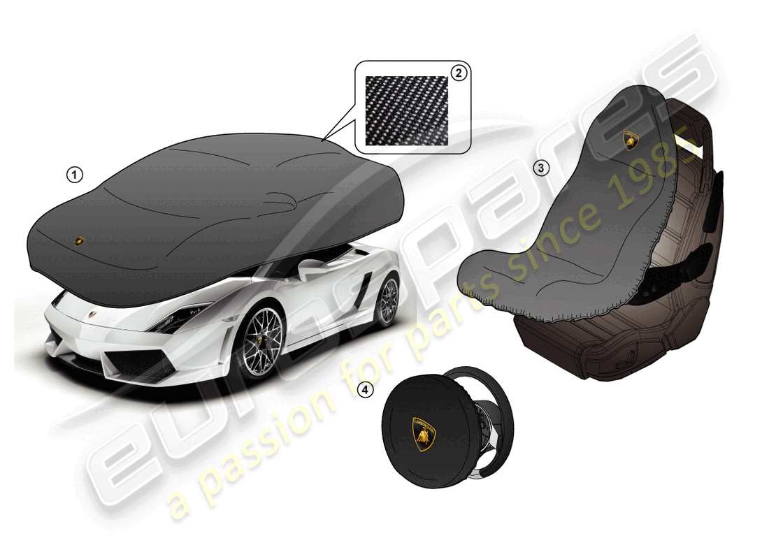 lamborghini lp570-4 sl (accessories) cover sheet parts diagram