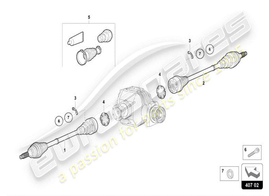lamborghini diablo vt (1996) axle shaft front parts diagram