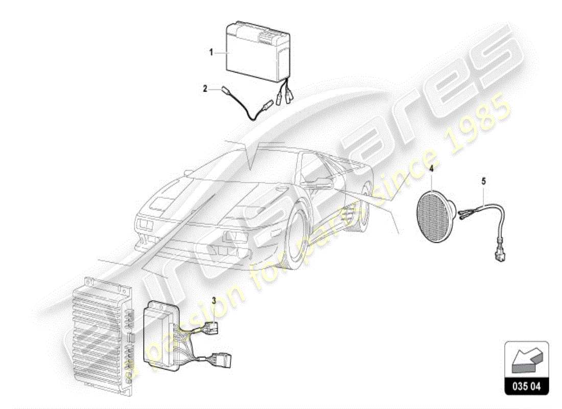 lamborghini diablo vt (1995) radio unit parts diagram