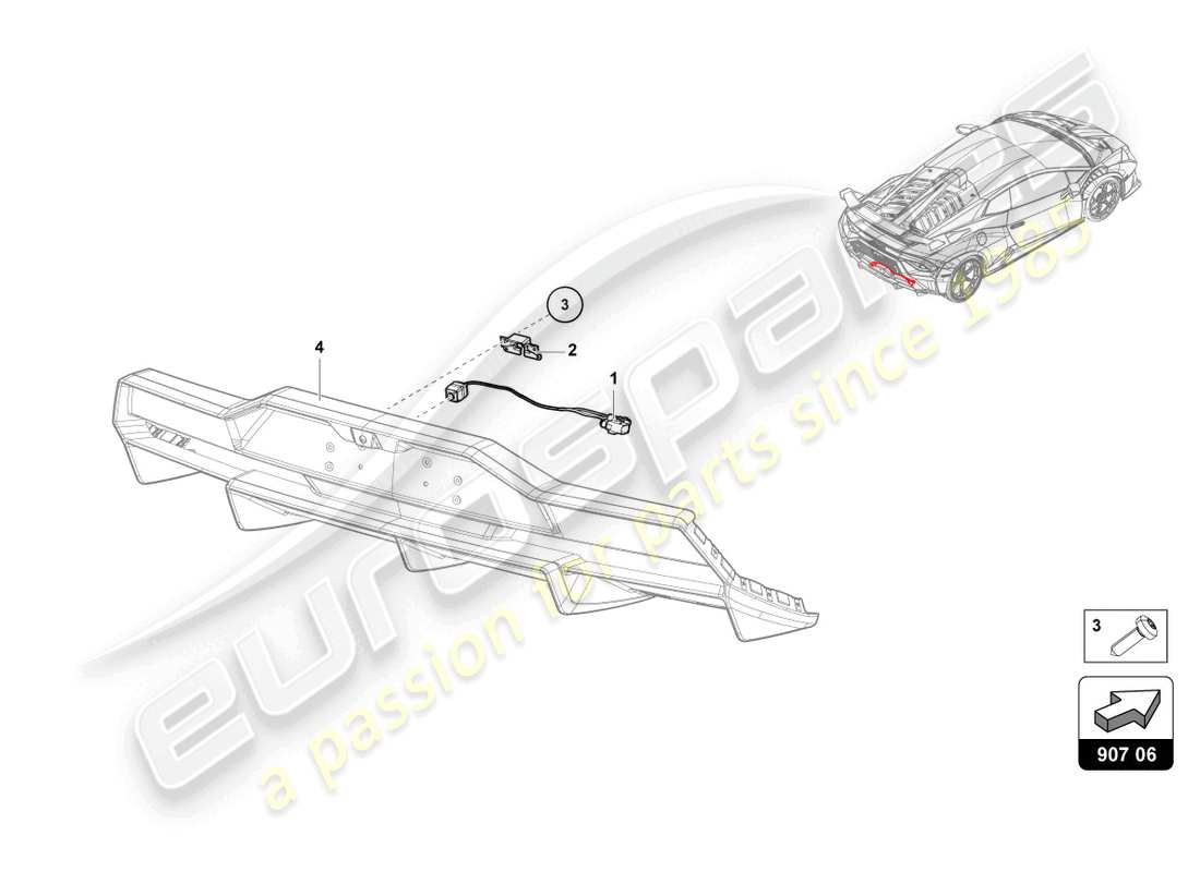 lamborghini 2024 (sto) reversing camera part diagram