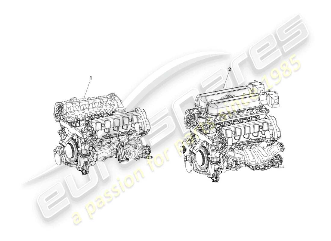 lamborghini gallardo coupe (2007) base engine part diagram