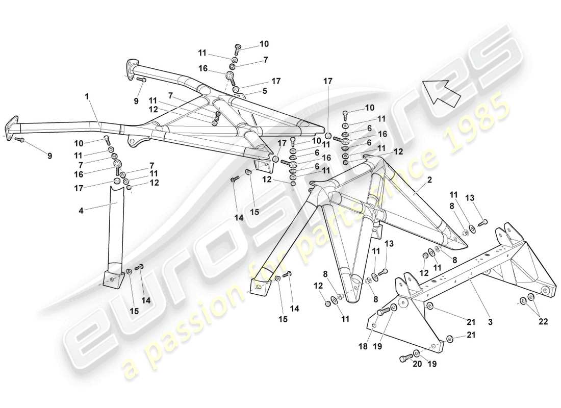 lamborghini reventon roadster frame part diagram