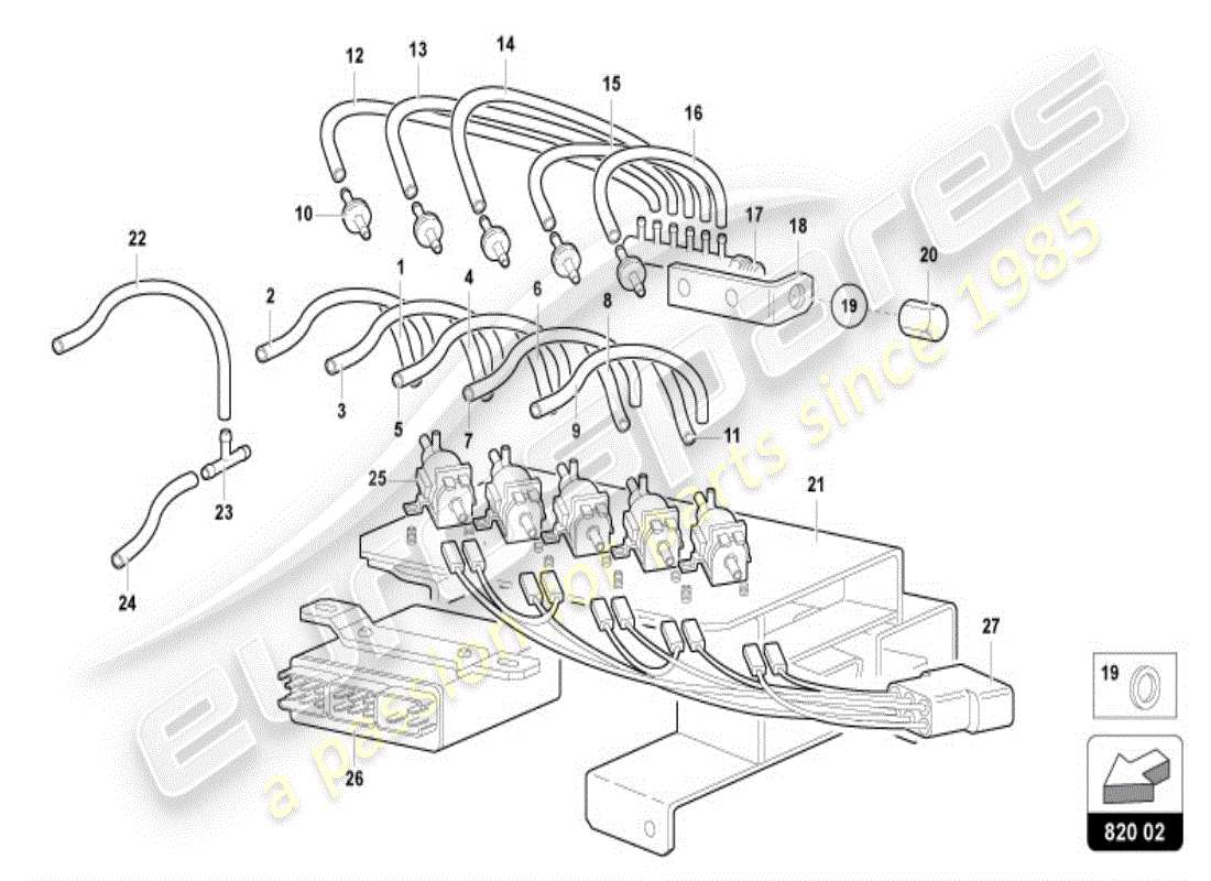 lamborghini diablo vt (1995) air conditioning parts diagram