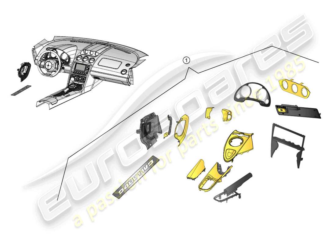 lamborghini lp550-2 spyder (accessories) retrofit package parts diagram