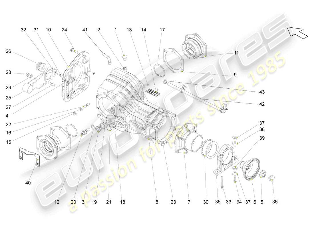 lamborghini gallardo spyder (2008) front axle differential part diagram