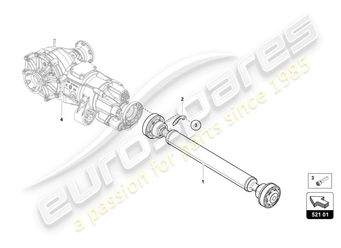 lamborghini lp770-4 svj roadster (2022) cardan shaft part diagram