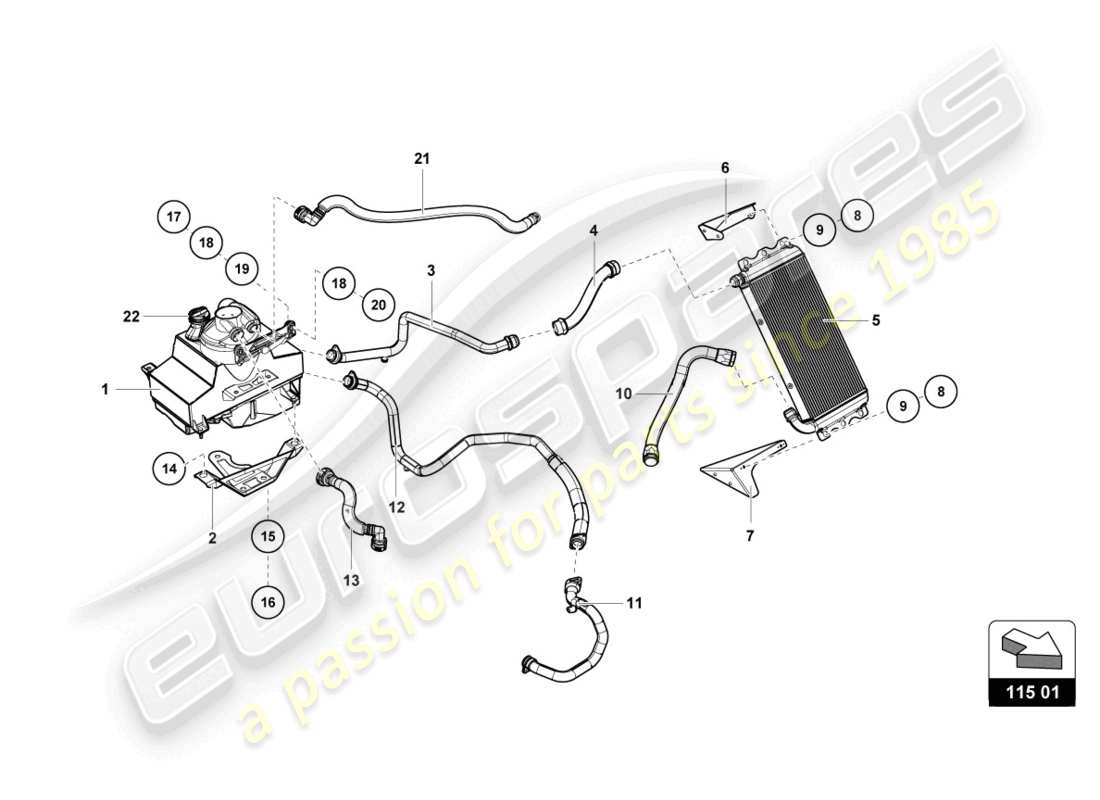 lamborghini 2015 (super trofeo) oil system part diagram