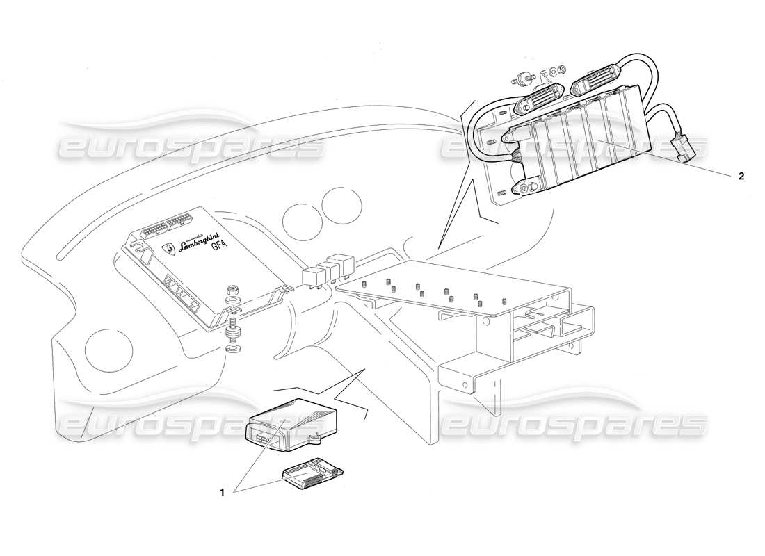 lamborghini diablo sv (1997) electrical system (valid for canada - march 1997) part diagram