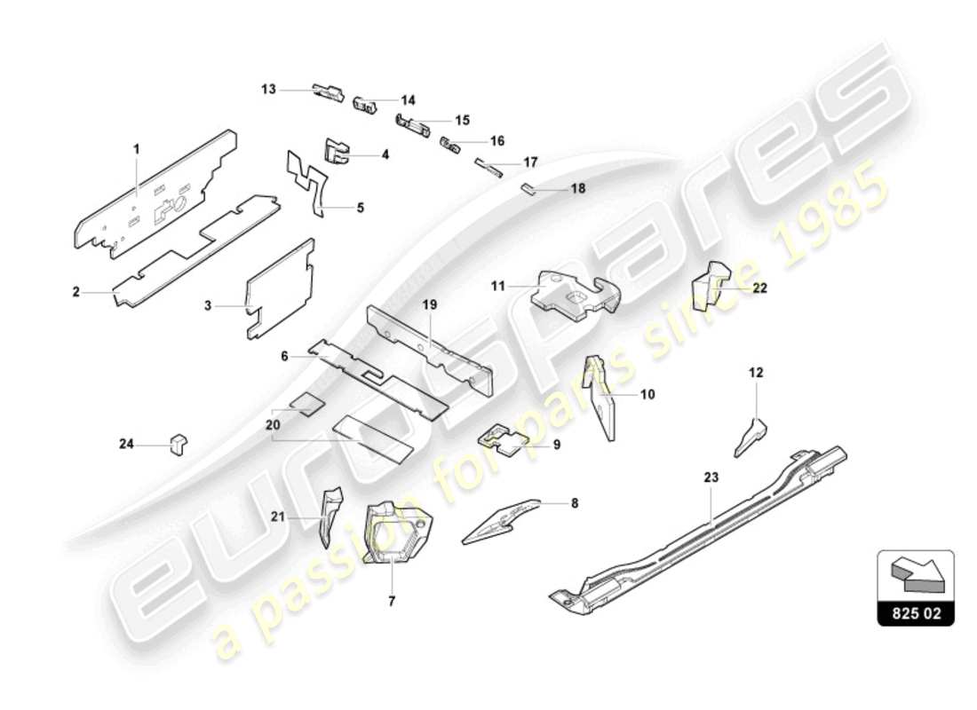 lamborghini 2024 (evo spyder) damping part diagram