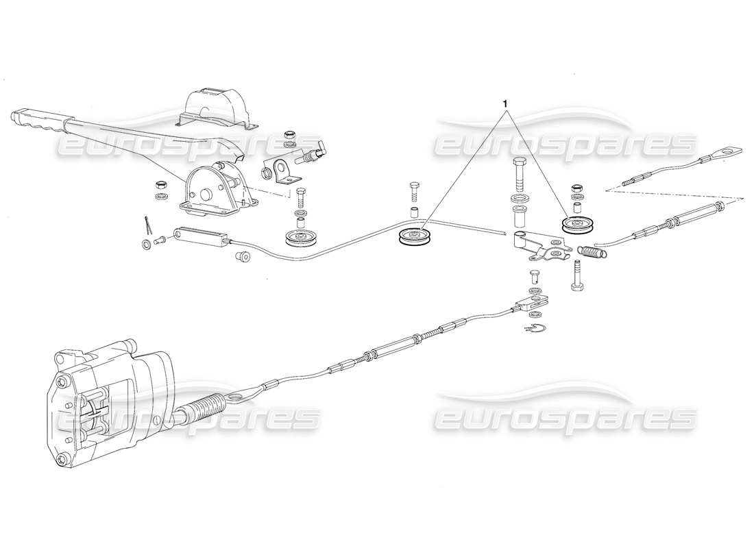 lamborghini diablo (1991) handbrake (valid for switzerland version - october 1991) part diagram