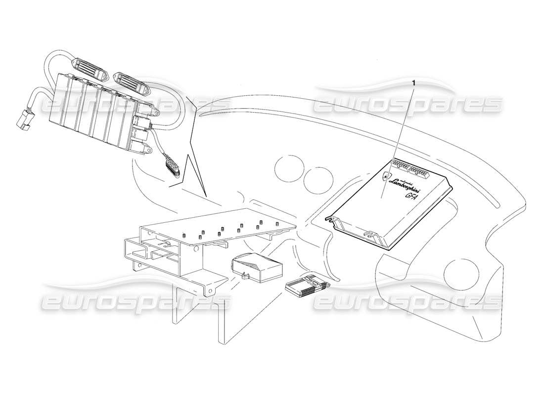 lamborghini diablo sv (1997) electrical system (valid for south africa - rh d. - march 1997) part diagram