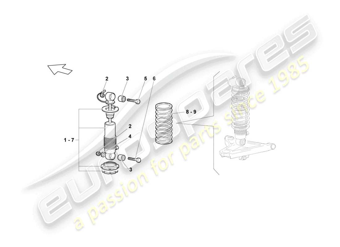 lamborghini reventon roadster suspension front part diagram