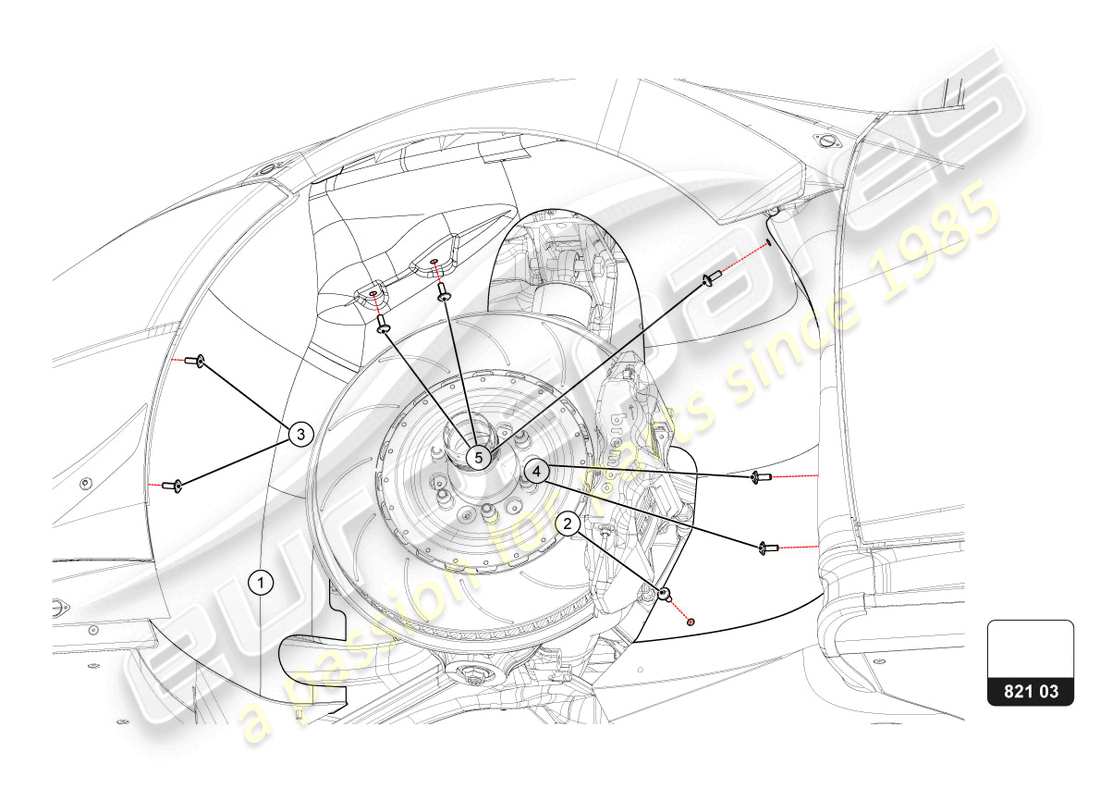 lamborghini 2022 (super trofeo evo 2) wheelhouses / locary part diagram