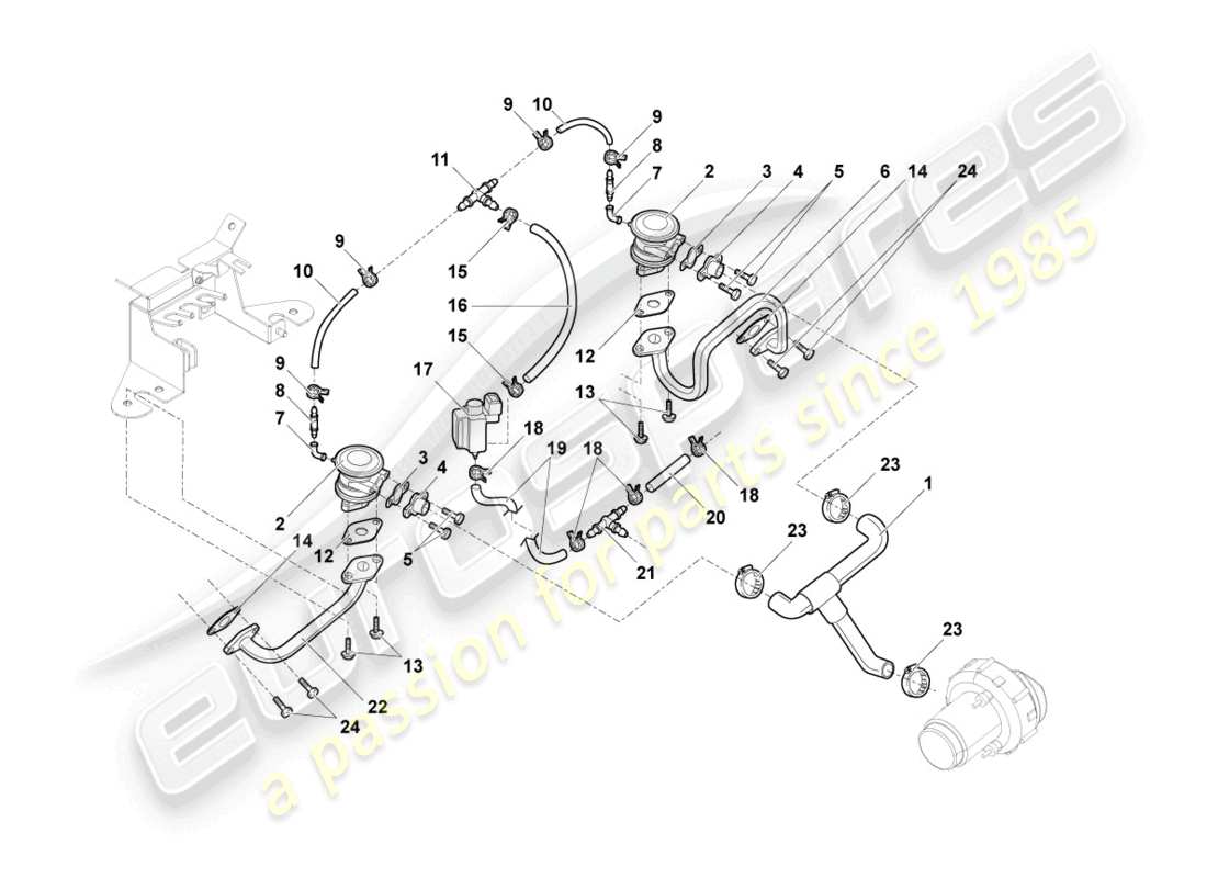 lamborghini gallardo coupe (2007) kombi valve part diagram