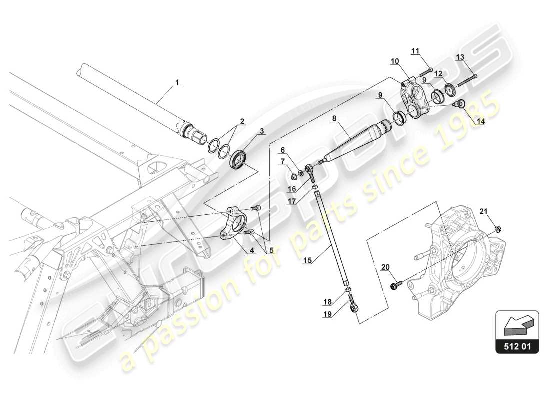 lamborghini 2017 (gt3) rear anti roll bar part diagram