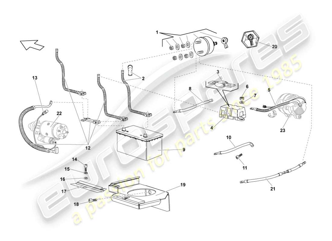 lamborghini lp640 roadster (2010) main fuse socket part diagram