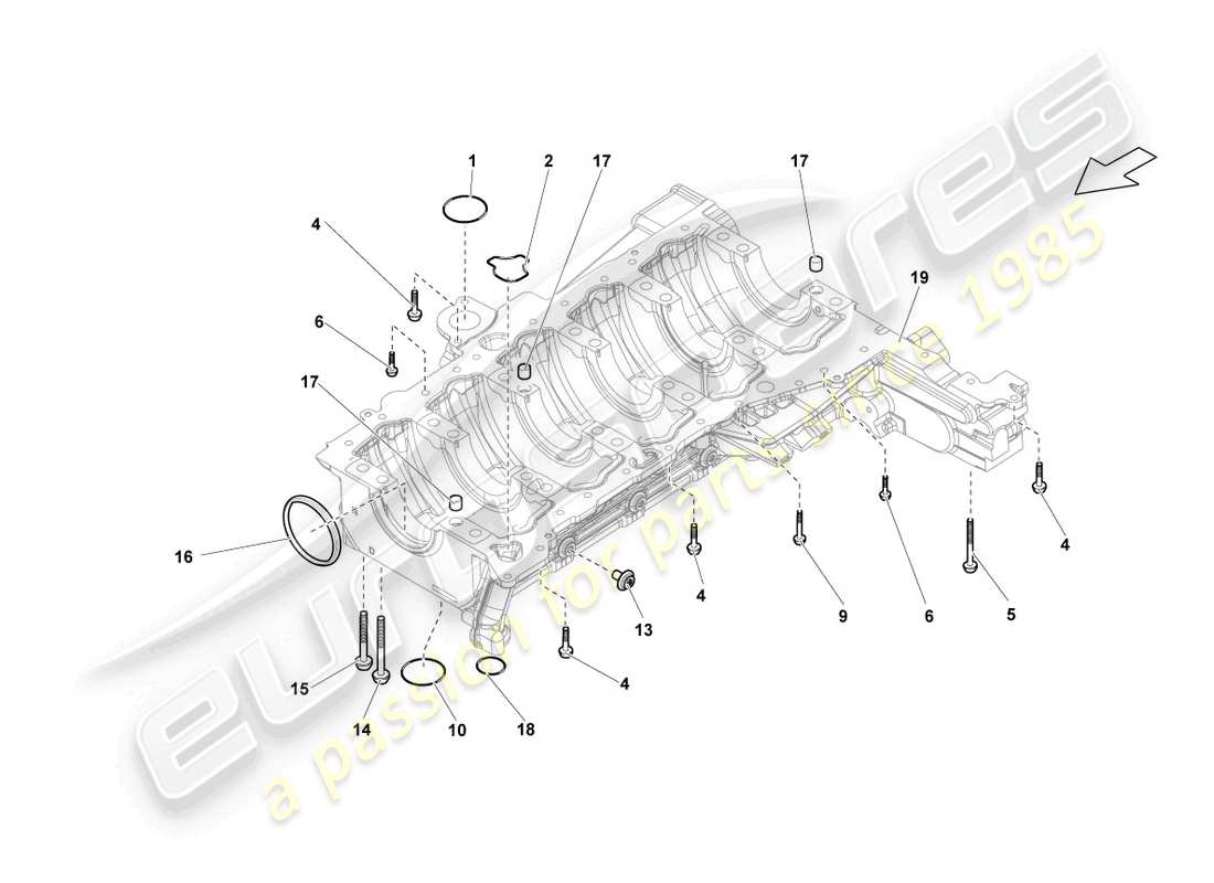 lamborghini lp570-4 sl (2011) securing components and seals part diagram