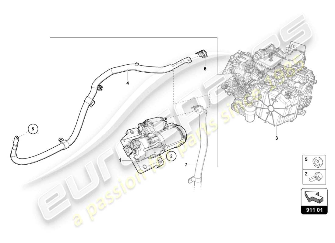 lamborghini 2024 (sterrato) starter part diagram