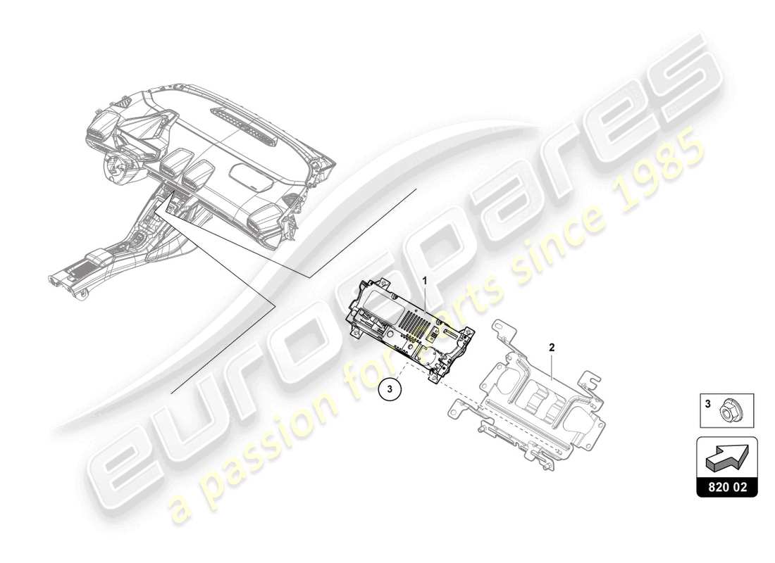 lamborghini 2023 (evo coupe) control unit for heating part diagram