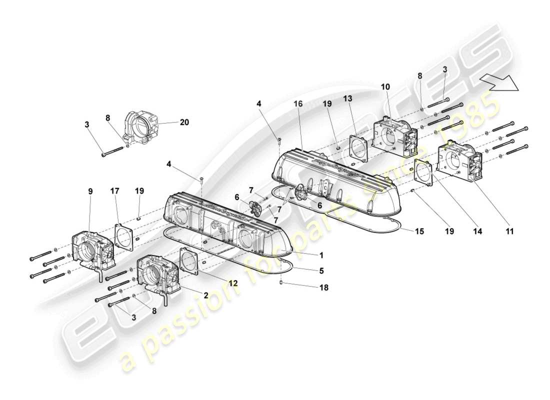 lamborghini reventon roadster intake system parts diagram