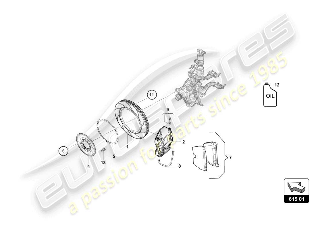 lamborghini 2018 (super trofeo evo) front brakes discs part diagram