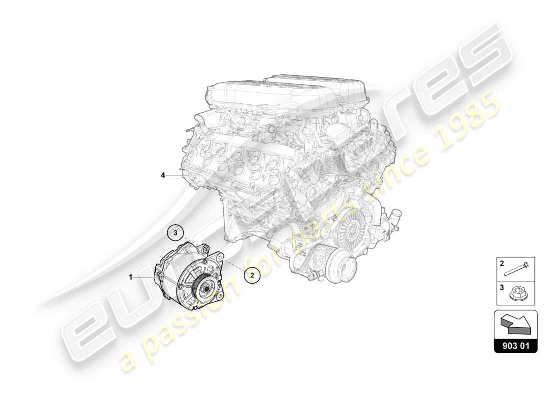 lamborghini 2022 (sto) alternator part diagram