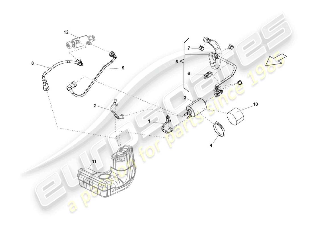 a part diagram from the lamborghini lp560-4 coupe (2013) parts catalogue
