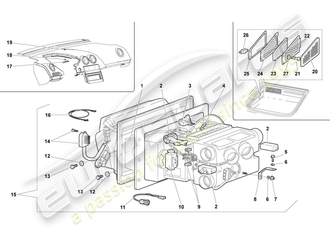 a part diagram from the lamborghini lp640 coupe (2009) parts catalogue