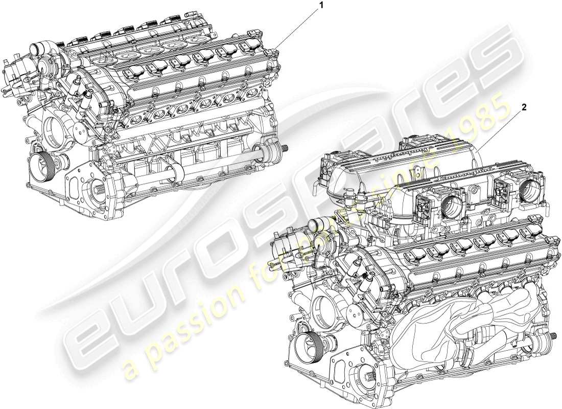 lamborghini reventon roadster base engine 6.5 ltr. part diagram