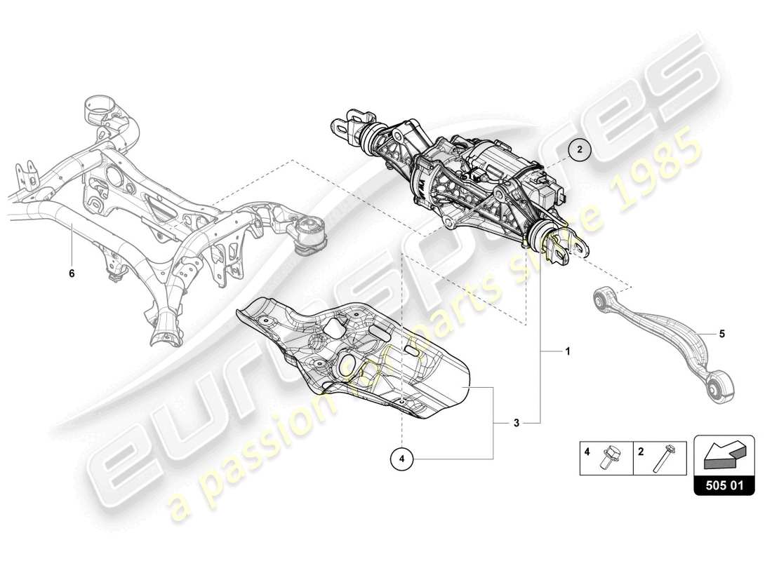 lamborghini urus (2022) steering gear part diagram