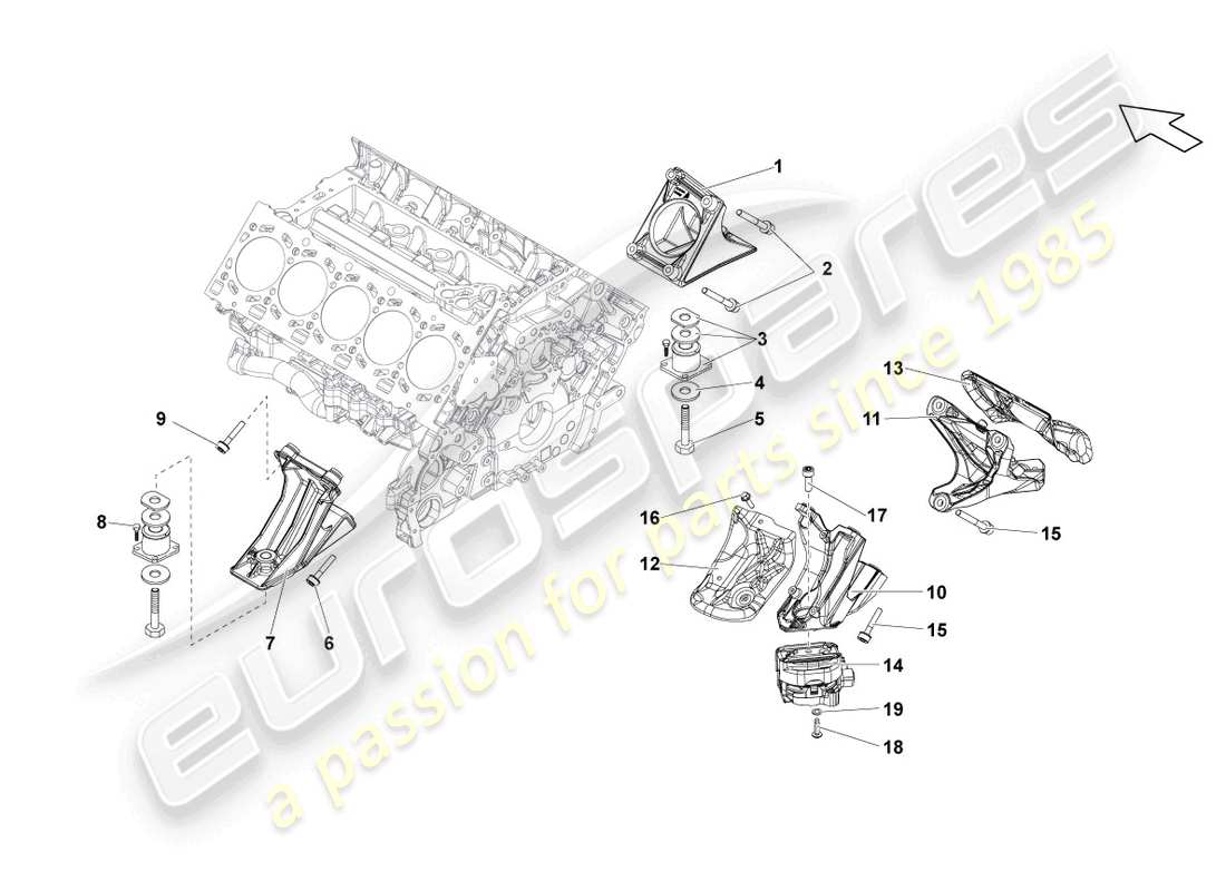 a part diagram from the Lamborghini Gallardo Coupe (2007) parts catalogue