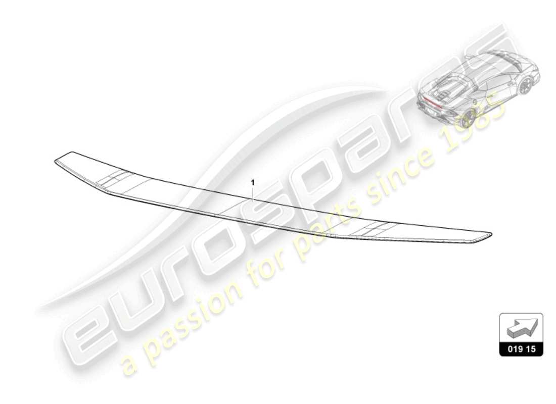 lamborghini huracan tecnica (accessories) spoiler parts diagram