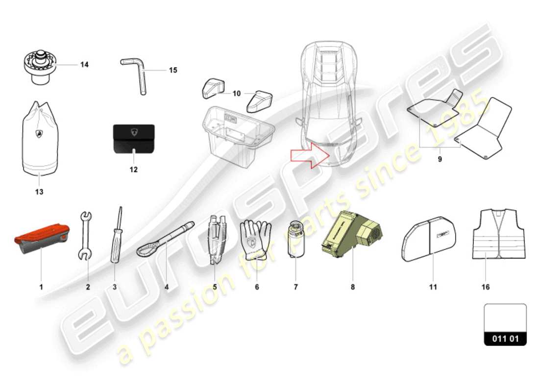 lamborghini 2024 (sto) vehicle tools part diagram