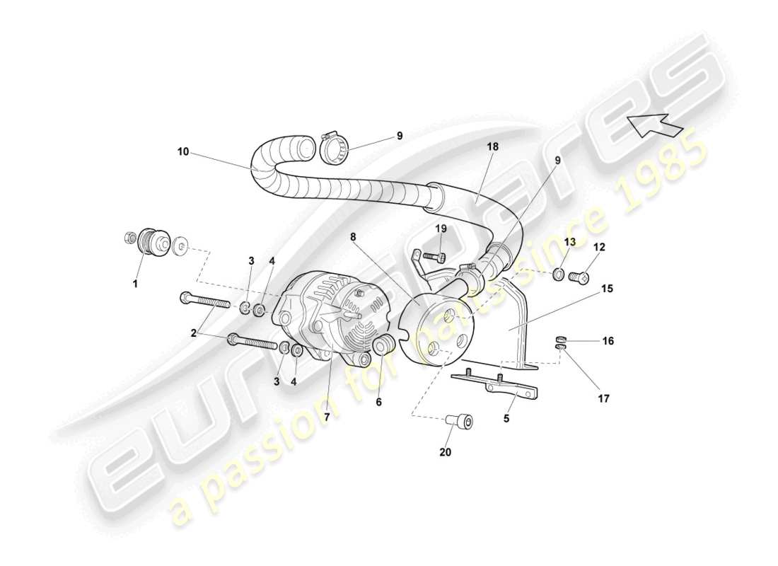 lamborghini reventon roadster alternator parts diagram