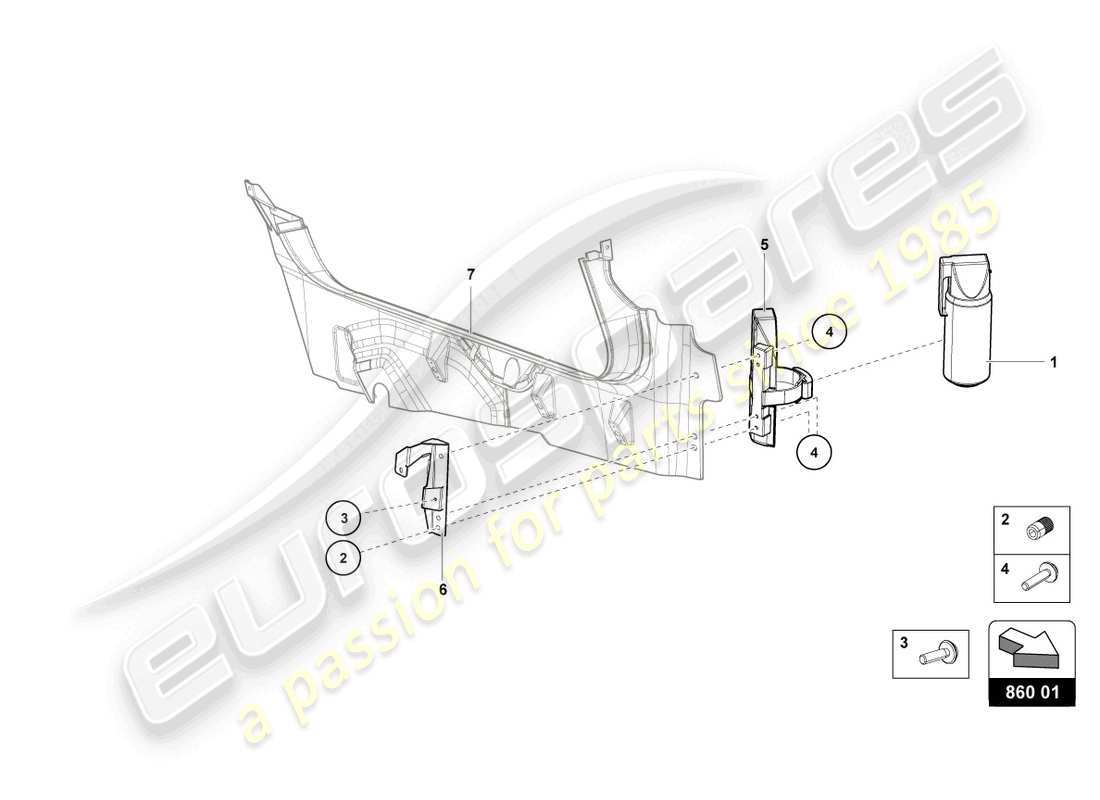 lamborghini lp770-4 svj roadster (2022) fire extinguishers part diagram