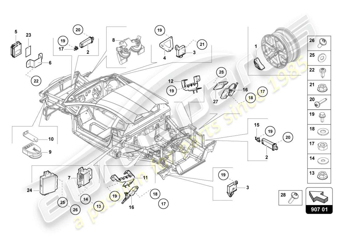 lamborghini 2022 (ultimae roadster) electrics part diagram