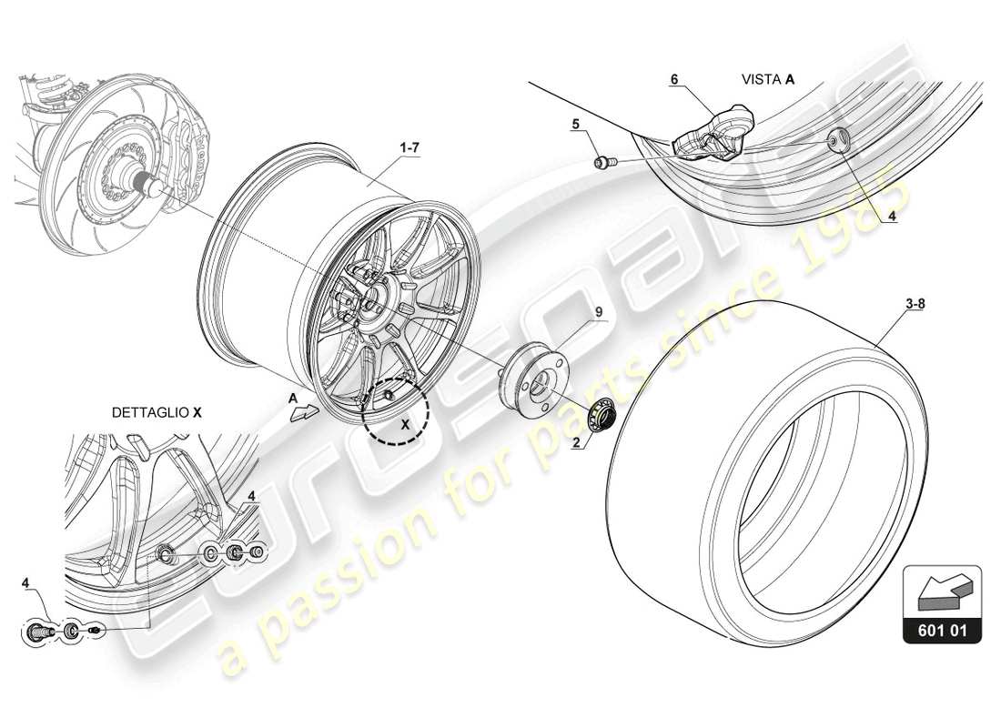 lamborghini 2017 (gt3) wheels part diagram