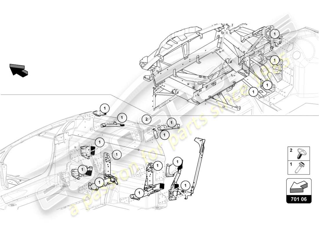 lamborghini 2022 (ultimae roadster) fasteners part diagram