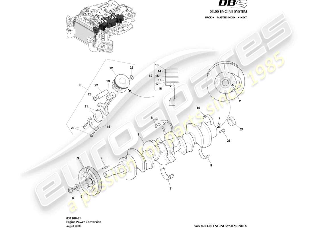 aston martin dbs (2012) power conversion part diagram