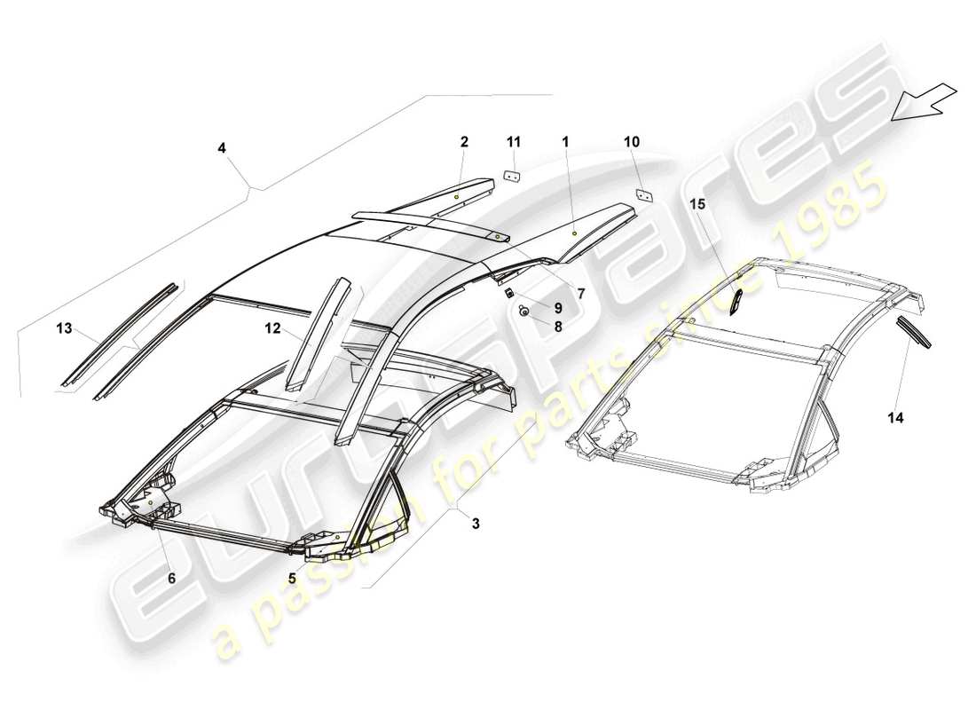 a part diagram from the lamborghini lp550-2 coupe (2014) parts catalogue