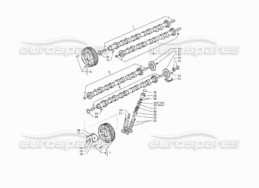 maserati qtp v8 (1998) timing part diagram