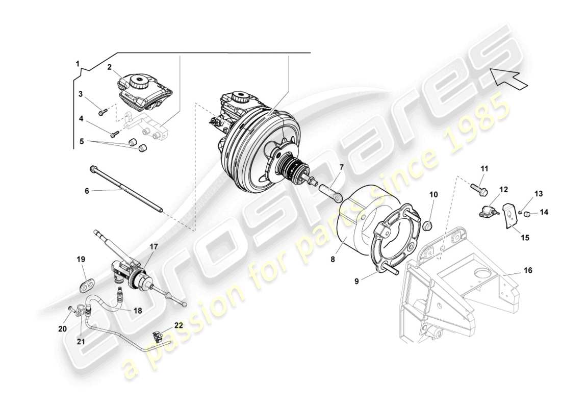 lamborghini lp570-4 spyder performante (2012) brake servo part diagram