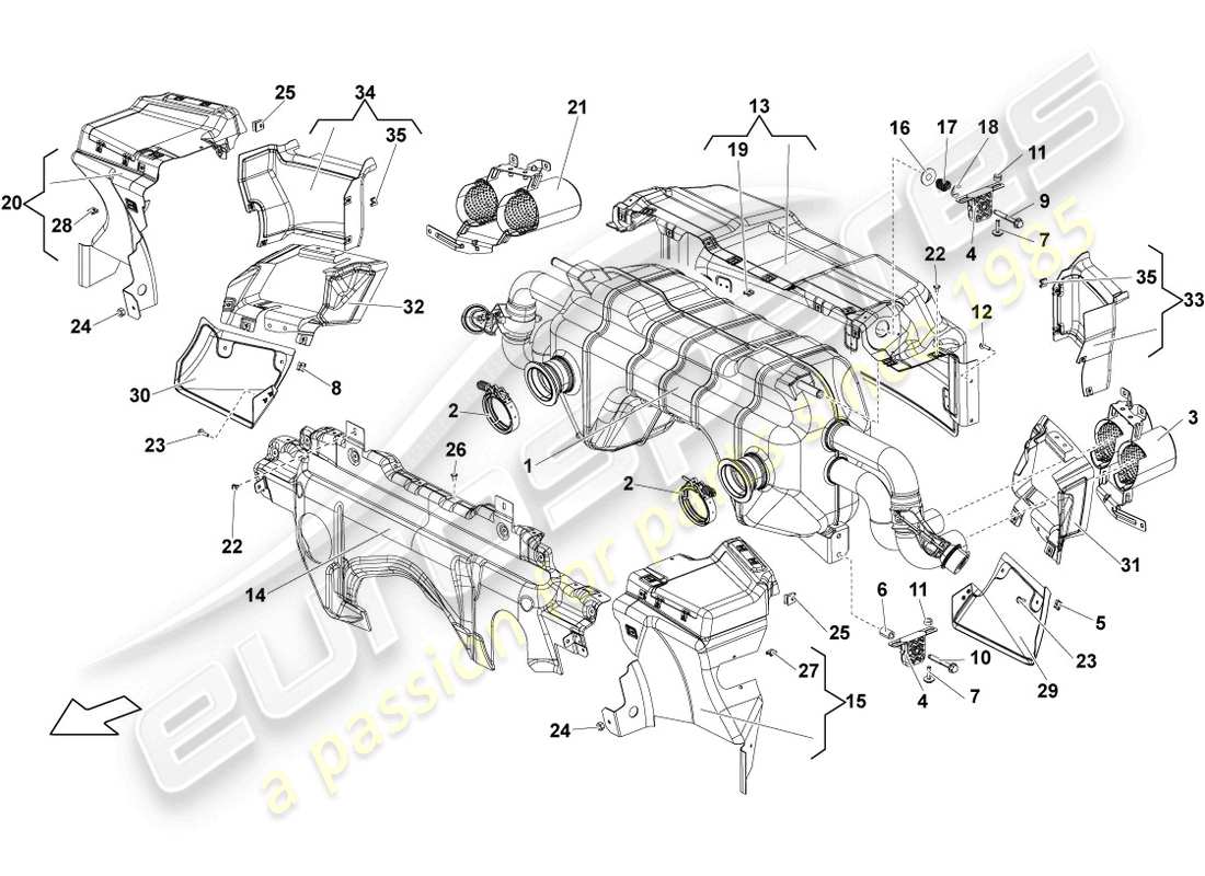 lamborghini lp570-4 sl (2011) silencer part diagram